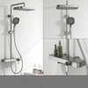 Waterfall Rainfall Brass Shower Faucet Hot Cold Piano Shower System Set