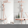 Waterfall Rainfall Brass Shower Faucet Hot Cold Piano Shower System Set