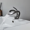 Waterfall Sink Faucet Crane Brass Black Sink Faucet Basin Water Tap