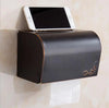 Waterproof Brass Toilet Paper Holder Wall Roll Dispenser with Cover