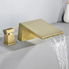 Widespread Bathtub Faucet with Hand Shower Brass Bath Mixer Tap