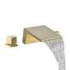 Widespread Bathtub Faucet with Hand Shower Brass Bath Mixer Tap