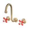 Widespread Brass Basin Sink Faucet Classical Three Hole Sink Mixer Tap