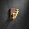 Wood and Aluminum Robe Hook Multi-Purpose Towel and Clothes Hanger