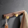 Wood and Aluminum Robe Hook Multi-Purpose Towel and Clothes Hanger
