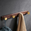 Wood and Aluminum Robe Hook Multi-Purpose Towel and Clothes Hanger