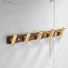 Wood and Aluminum Robe Hook Multi-Purpose Towel and Clothes Hanger