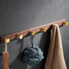 Wood and Aluminum Robe Hook Multi-Purpose Towel and Clothes Hanger