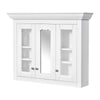 Wood Medicine Cabinet with Mirror Glass Door and Adjustable Shelves