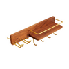 Wooden Hair Dryer Holder Bathroom Toilet Multifunctional Storage Rack