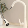 Wooden Handle Kitchen Faucet Stainless steel Pull-Out Mixer Tap