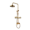 Antique Brass Shower System Retro Wall Mounted Bath Shower Faucet Set